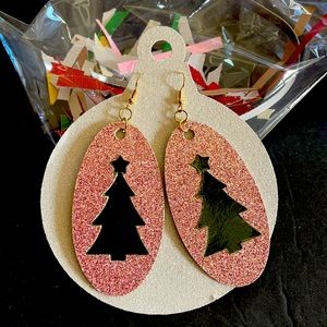 Every Mrs. Claus needs these!! Artist made Tree Earrings New!!